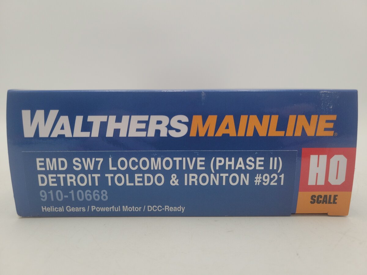 Walthers 910-10668 HO DTI EMD SW7 Phase II Diesel Locomotive Standard DC #921 EX/Box