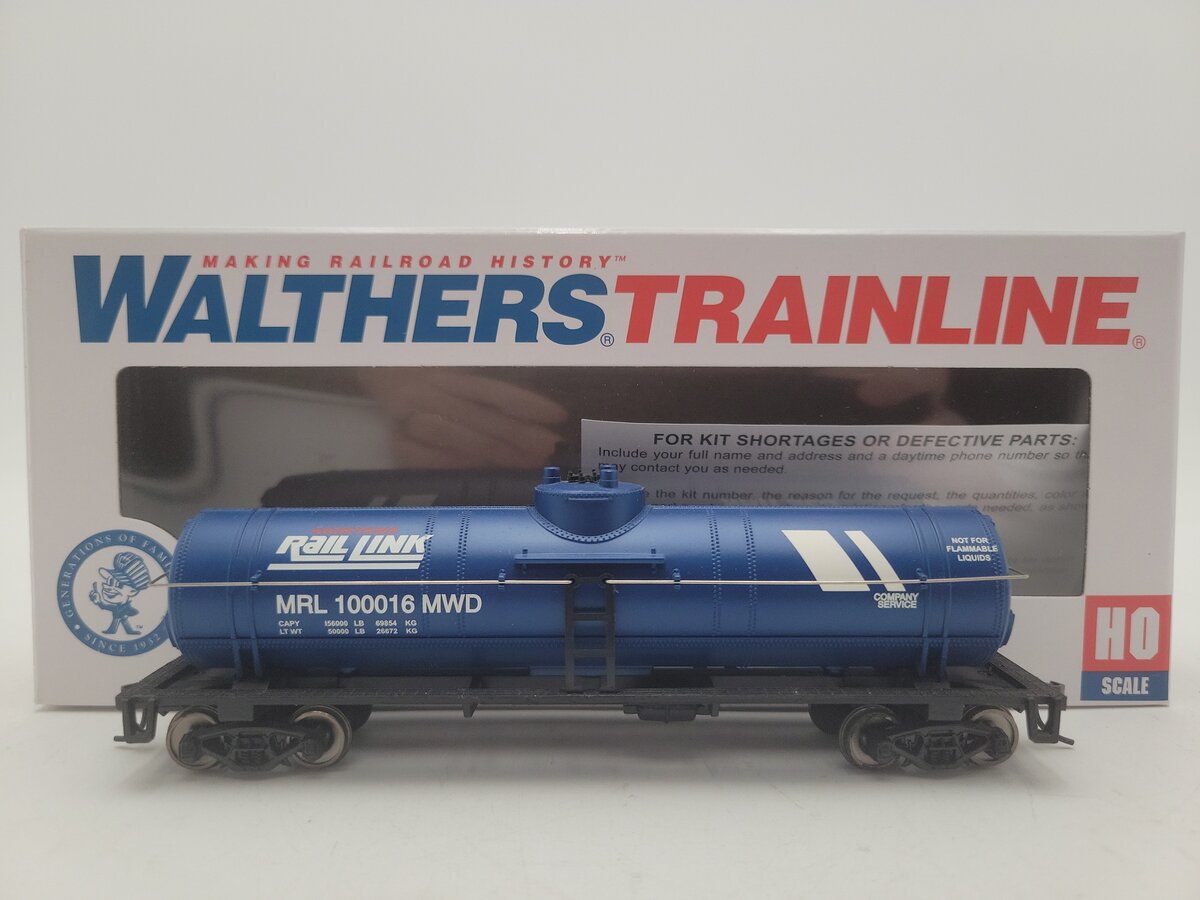 Walthers 931-1446 HO Montana Rail Link Tank Car #100016- Ready To Run EX/Box