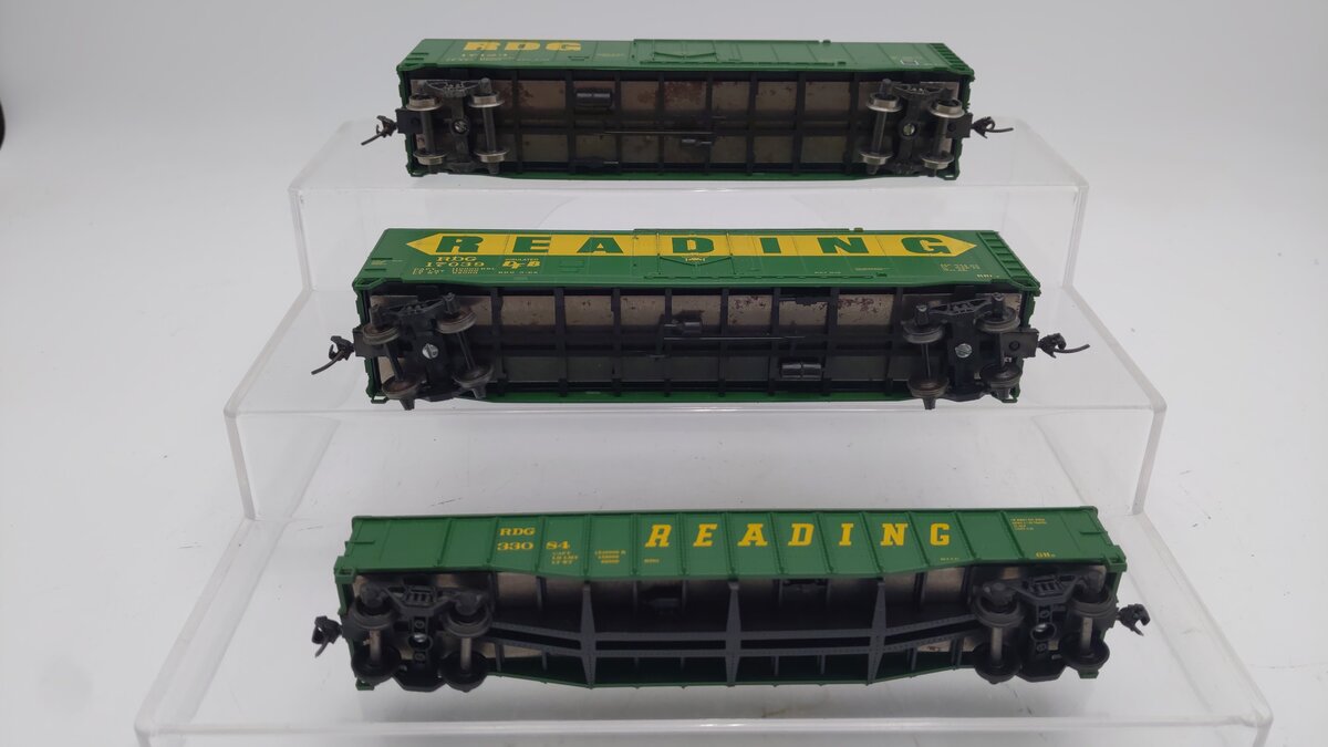 Athearn 2307 HO Scale Reading Company 50' Box Car & Gondola Kit (Set of 3) EX