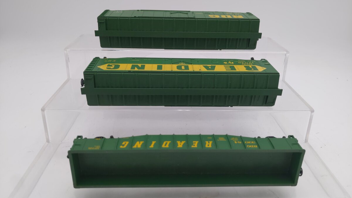Athearn 2307 HO Scale Reading Company 50' Box Car & Gondola Kit (Set of 3) EX