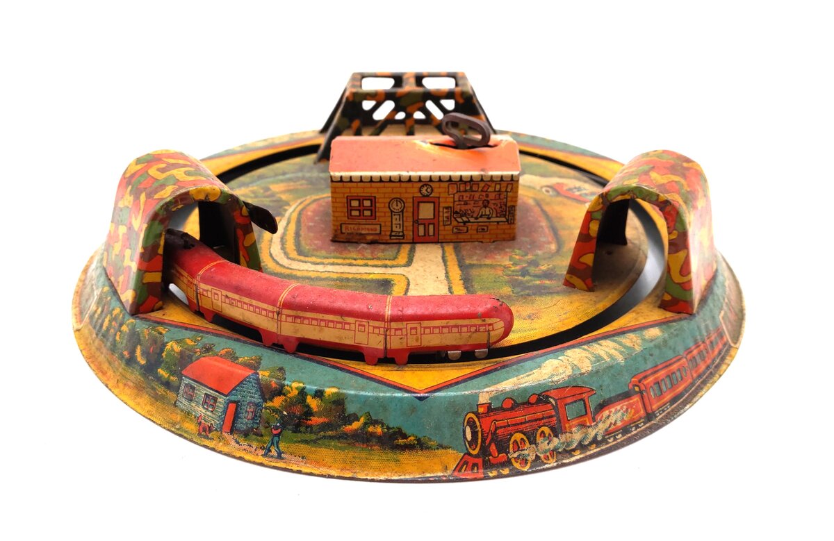 Marx Vintage Tin Litho "Honeymoon Express" Wind-up Toy