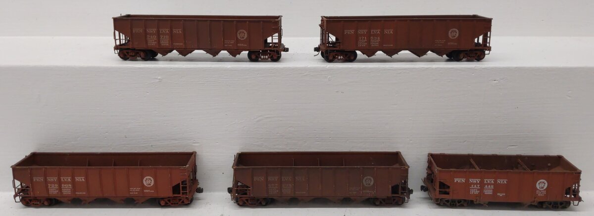 HO Scale Assorted BRASS CUSTOM Hopper Cars: 171534, 677298, 740710, 729968 [5]
