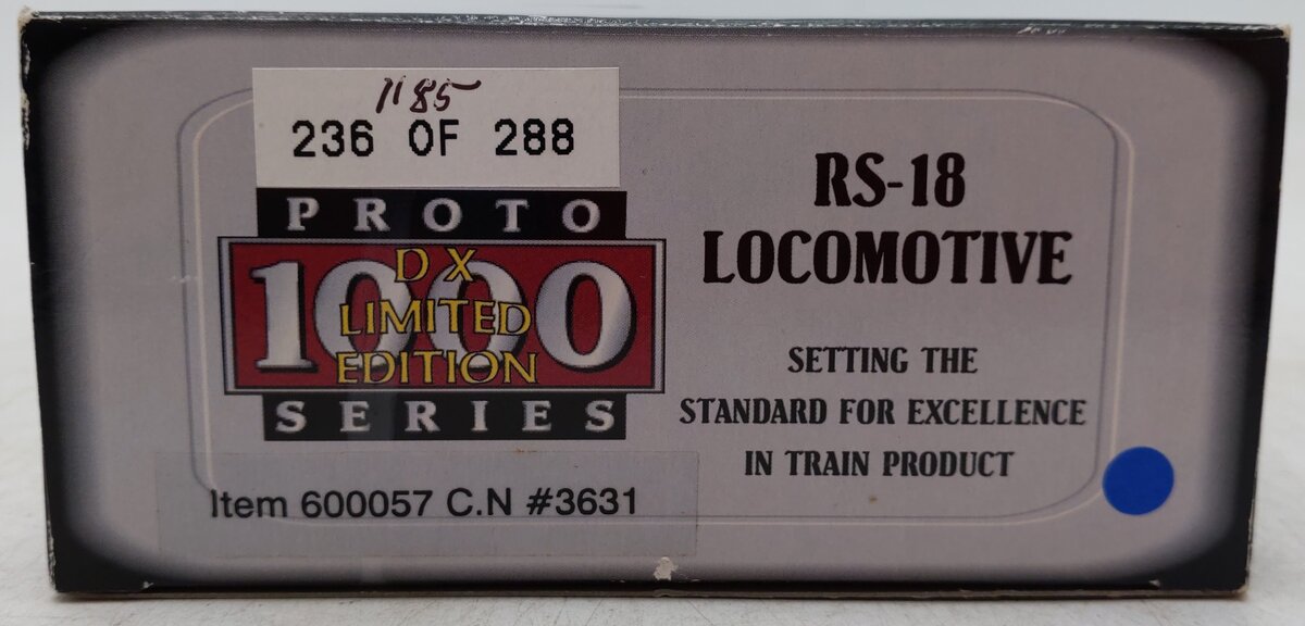 Proto 1000 600057 HO Scale Canadian National Alco RS-18 Diesel Locomotive #3631 EX/Box