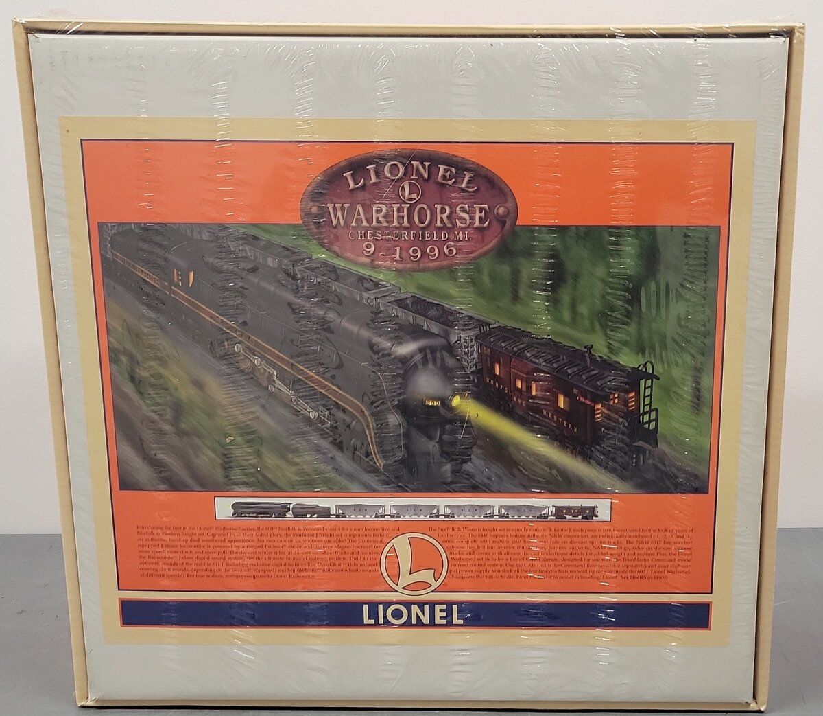 Lionel 6-11909 O Gauge Norfolk & Western Warhorse Steam Freight Set with TMCC MT/Box