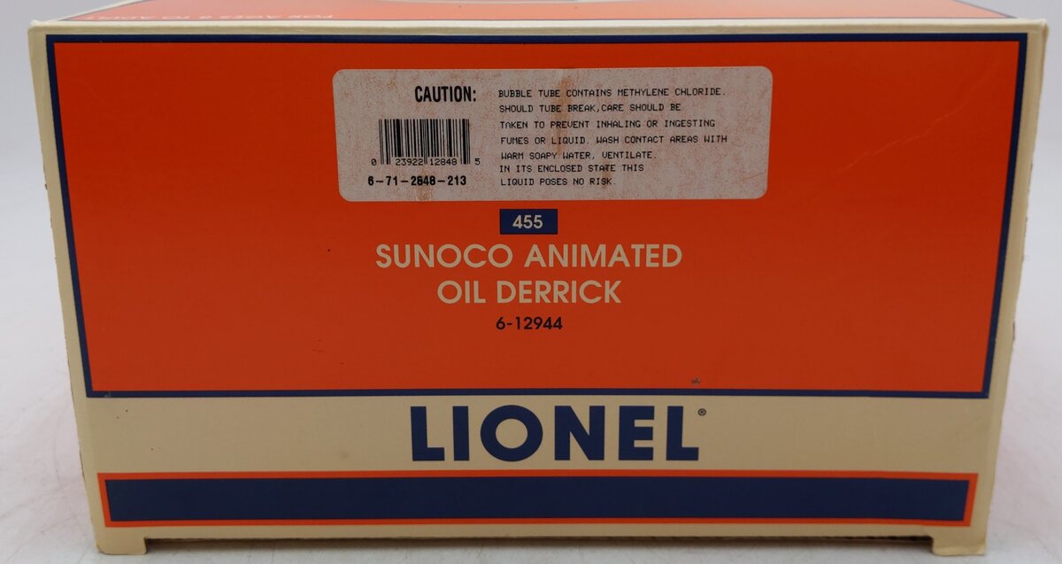 Lionel 6-12944 O Gauge 455 Sunoco Animated Oil Derrick EX/Box