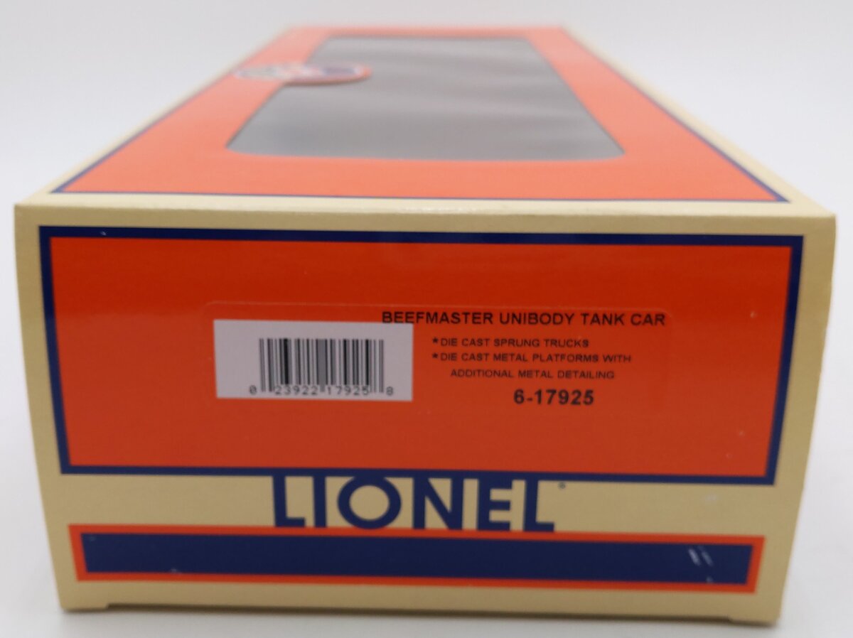 Lionel 6-17925 O Gauge Beefmaster Unibody Tank Car #120021 LN/Box