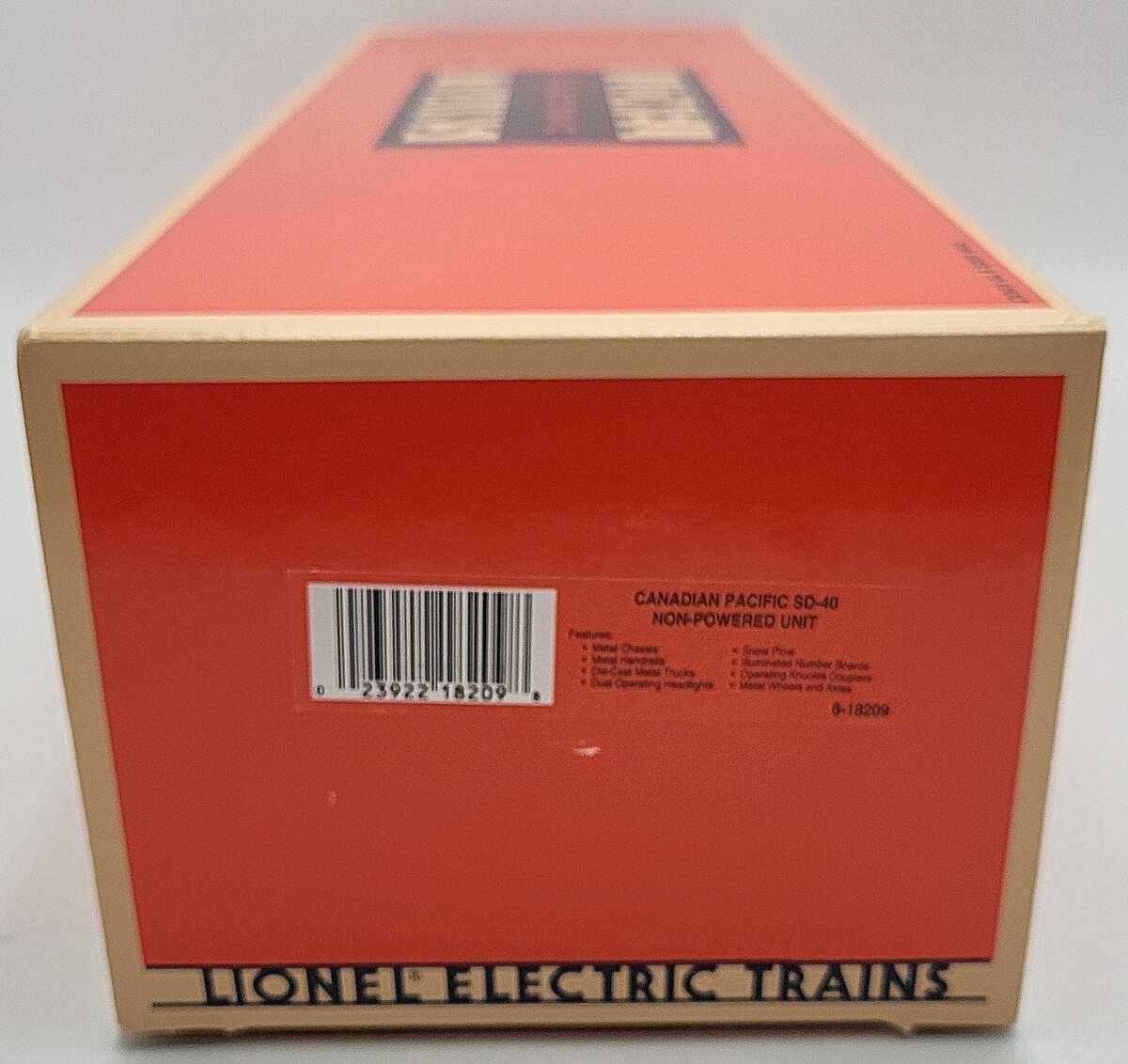 Lionel 6-18209 O Gauge Canadian Pacific SD40 Dummy Diesel Locomotive #8209 EX/Box