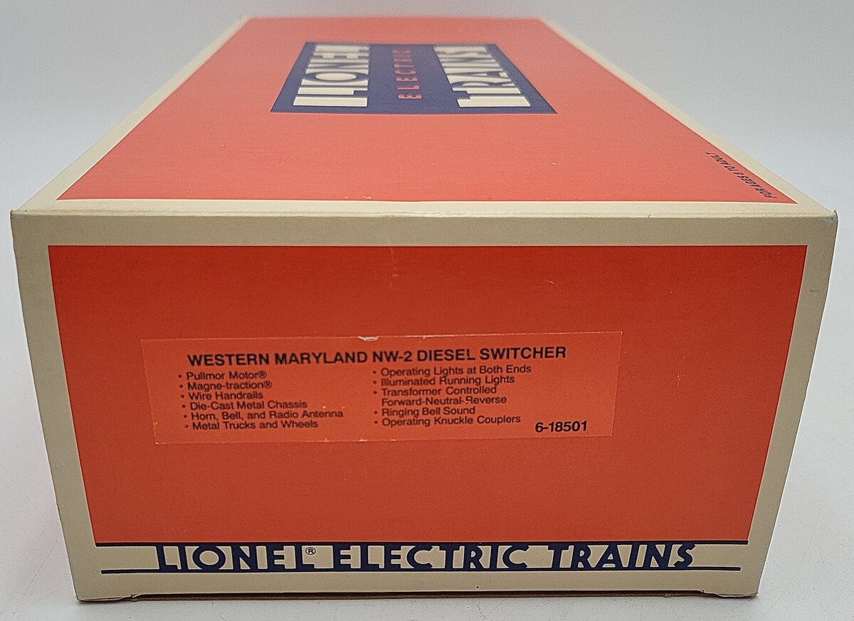 Lionel 6-18501 O Gauge Western Maryland NW2 Powered Diesel Locomotive #8501 LN/Box