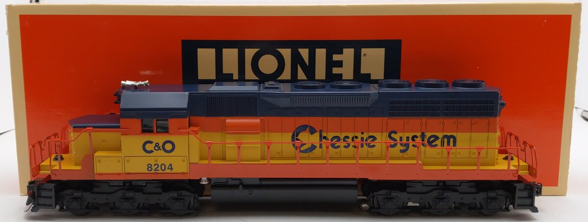 Lionel 6-18204 O Gauge Chessie System SD40 Non-Powered Diesel Locomotive #8204 EX/Box