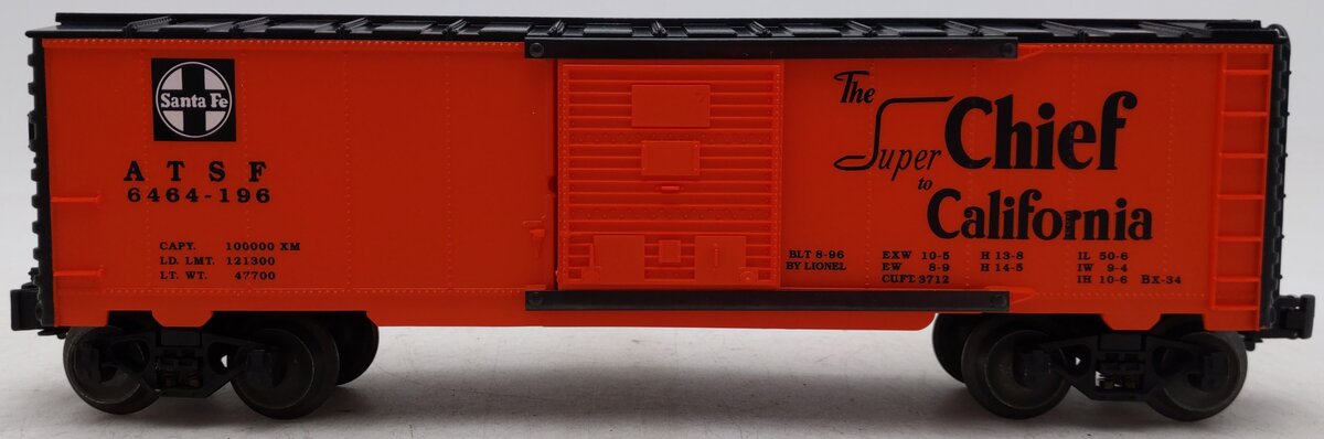 Lionel 6-19282 O Gauge Santa Fe "Super Chief to California" Boxcar 6464-196 EX/Box