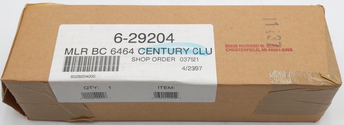Lionel 6-29204 O Gauge Century Club Boxcar - Rare 1997 Car EX/Box