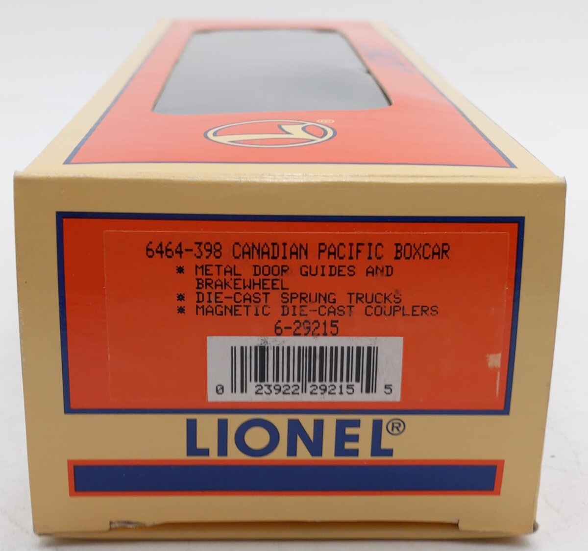 Lionel 6-29215 O Gauge Canadian Pacific Boxcar #6464-398 EX/Box
