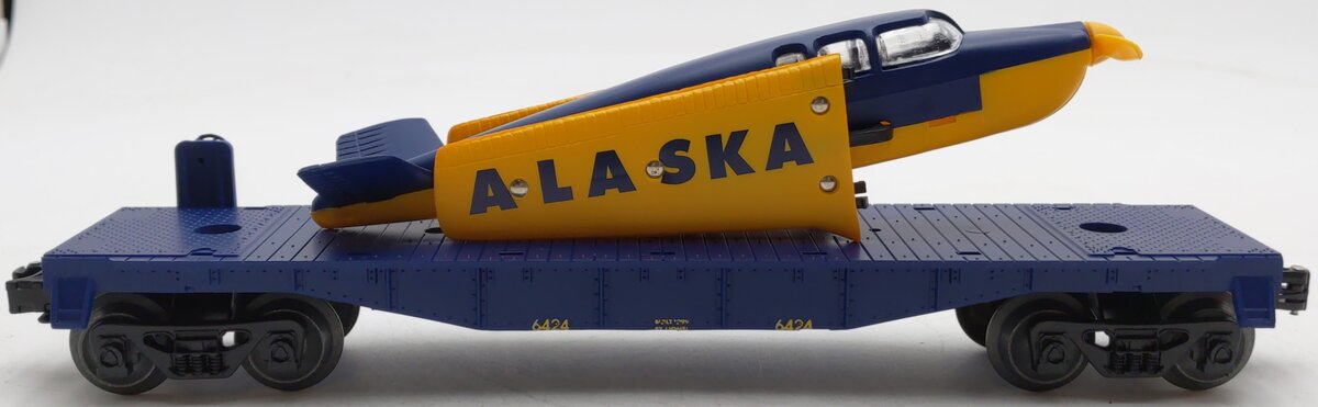 Lionel 6-36021 O Gauge Flatcar with Alaska Airplane #6424 LN/Box