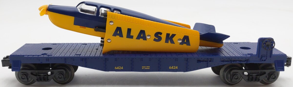Lionel 6-36021 O Gauge Flatcar with Alaska Airplane #6424 LN/Box