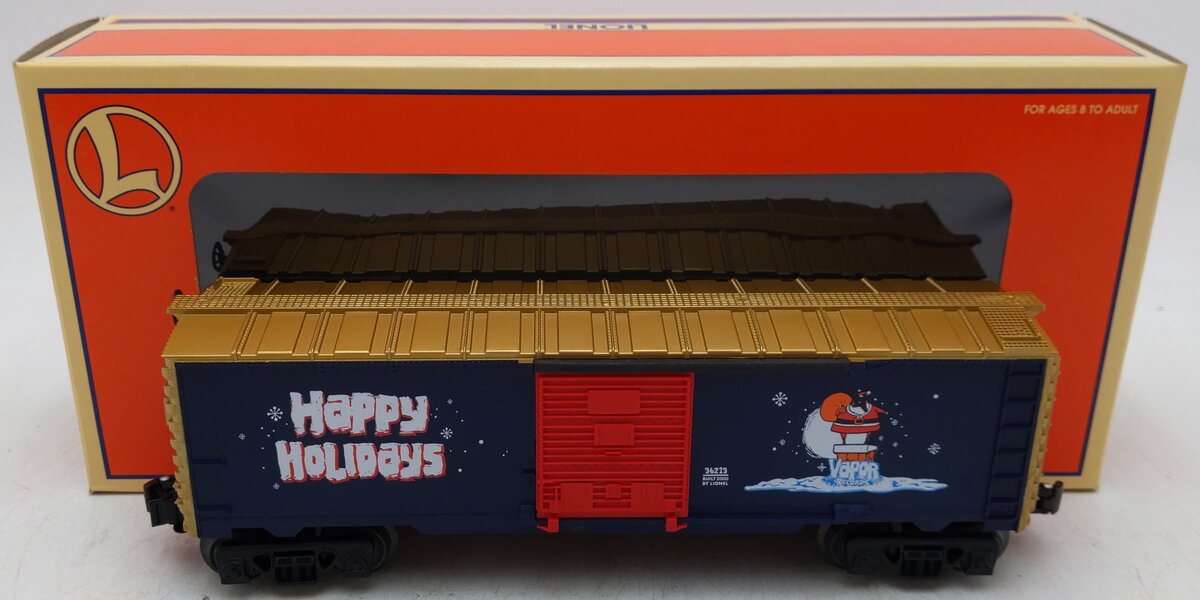 Lionel 6-36213 O Gauge Vapor Records Christmas Box Car EX/Box