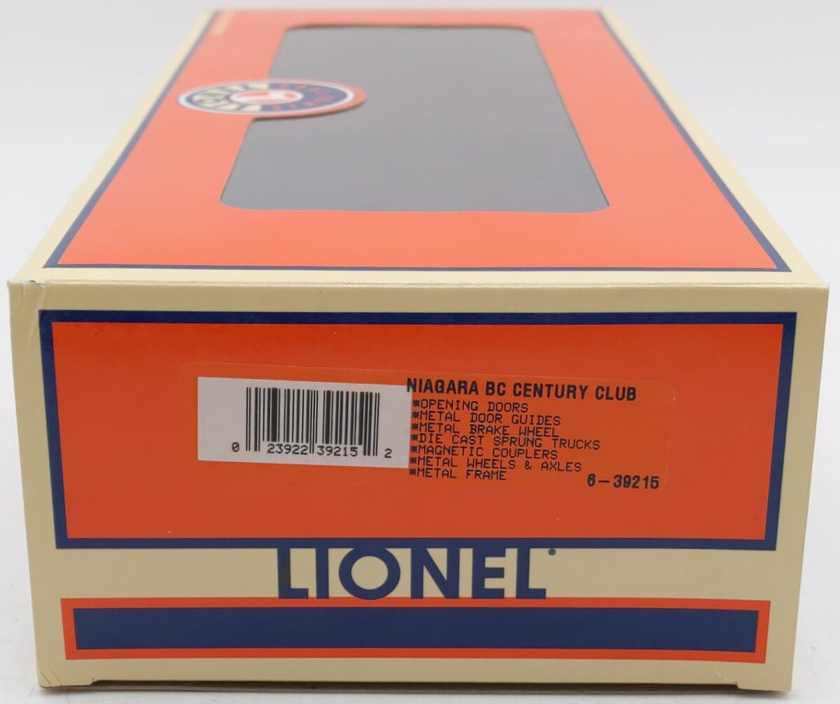 Lionel 6-39215 O New York Central Niagara BC Century Club Boxcar EX/Box