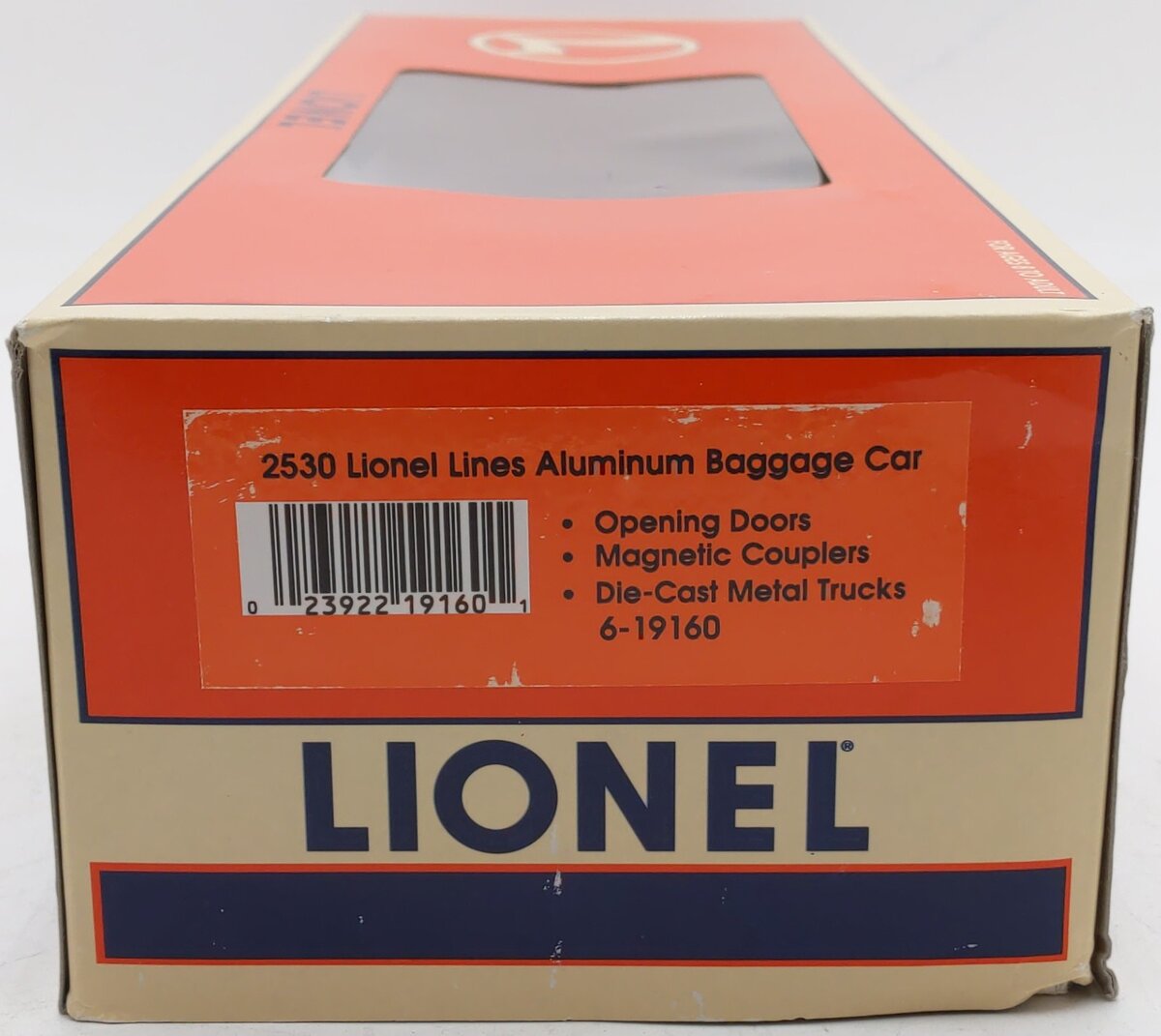 Lionel 6-19160 O Gauge Lionel Lines 2530 REA Aluminum Baggage Car EX/Box