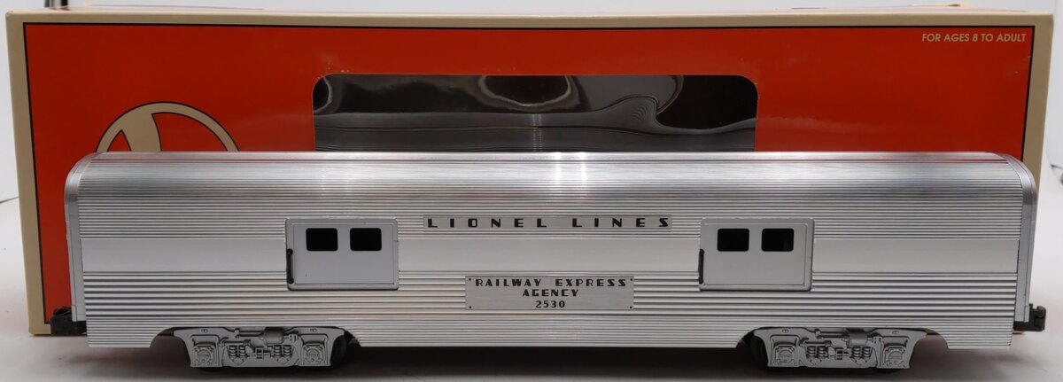 Lionel 6-19160 O Gauge Lionel Lines 2530 REA Aluminum Baggage Car EX/Box