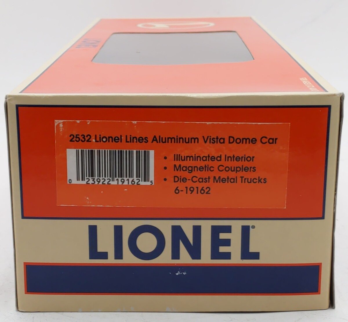 Lionel 6-19162 O Gauge Lionel Lines Aluminum Silver Sky Vista Dome Car EX/Box