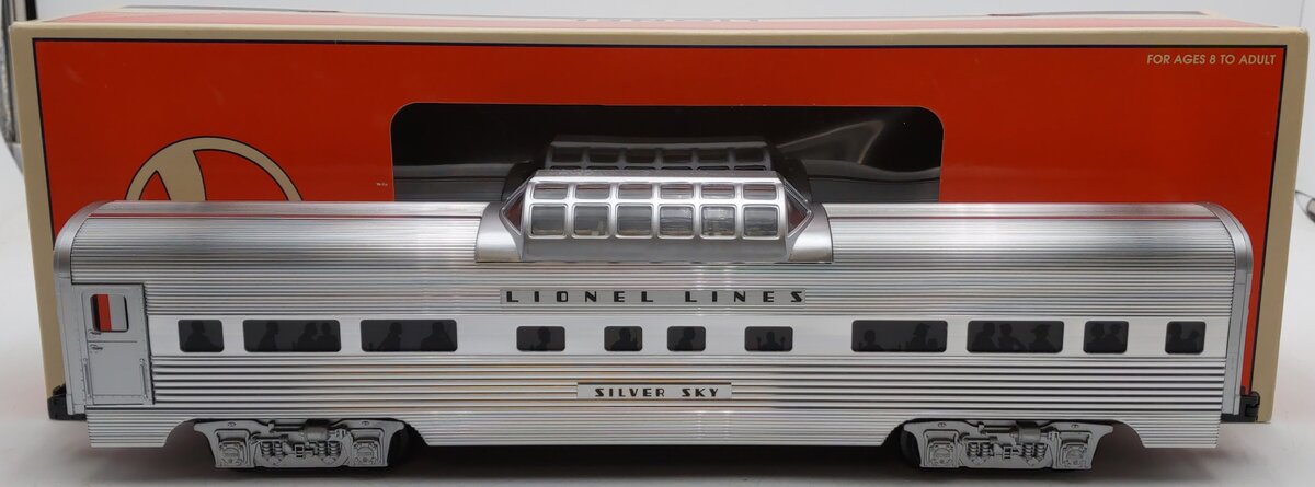 Lionel 6-19162 O Gauge Lionel Lines Aluminum Silver Sky Vista Dome Car EX/Box