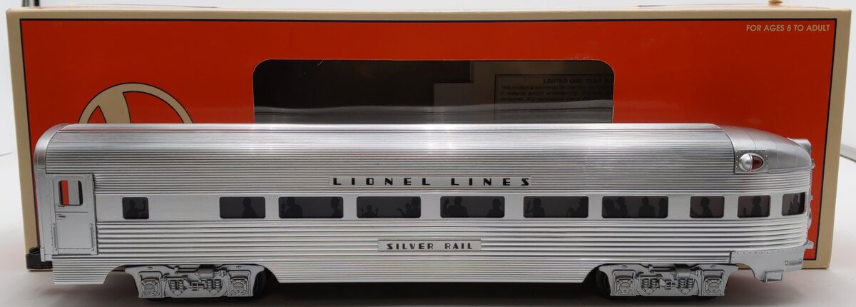 Lionel 6-19163 O Gauge Lionel Lines 2531 Silver Rail Aluminum Observation Car EX/Box