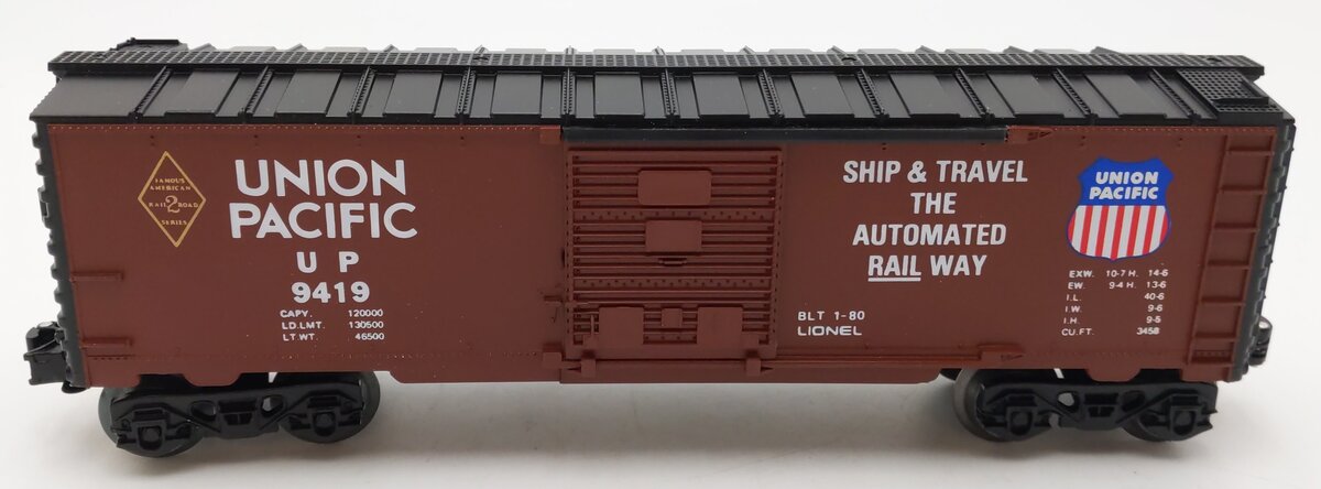 Lionel 6-9419 O Gauge Famous American Railroad Union Pacific Boxcar #9419 EX/Box