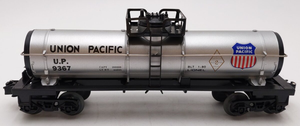 Lionel 6-9367 O Gauge Union Pacific Single Dome Tank Car #9367 EX/Box