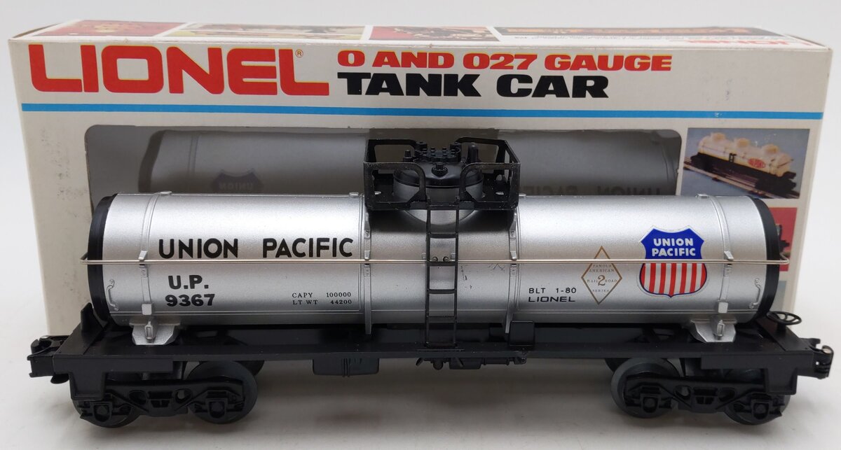Lionel 6-9367 O Gauge Union Pacific Single Dome Tank Car #9367 EX/Box