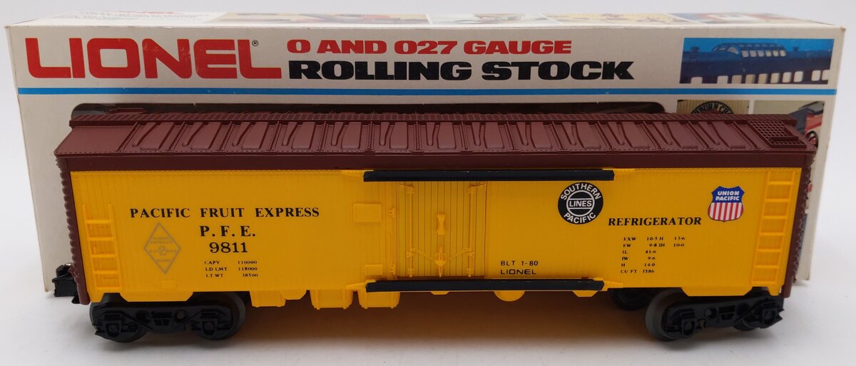 Lionel 6-9811 O Gauge SP/UP FARR Pacific Fruit Express Reefer Car #9811 LN/Box