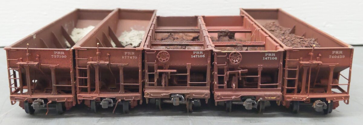 HO Scale Assorted BRASS CUSTOM Hopper Cars: 147106, 144814, 723100, 740706 [5]