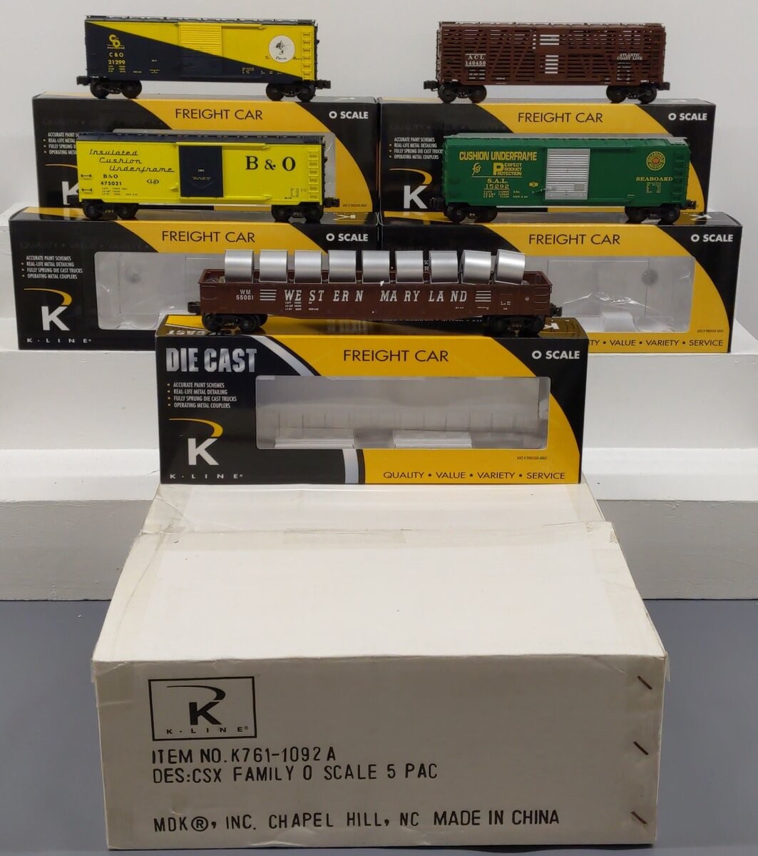 K-Line K761-1092A CSX Family 5-Car Set EX/Box