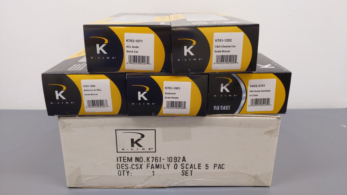 K-Line K761-1092A CSX Family 5-Car Set EX/Box