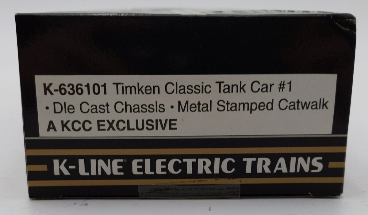 K-Line K636101 O Gauge Timken Single Dome Tank Car LN/Box