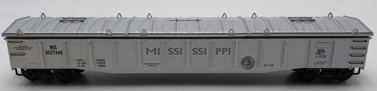 K-Line K652-7440 O Gauge Mississippi Commemorative Quarter Gondola NIB