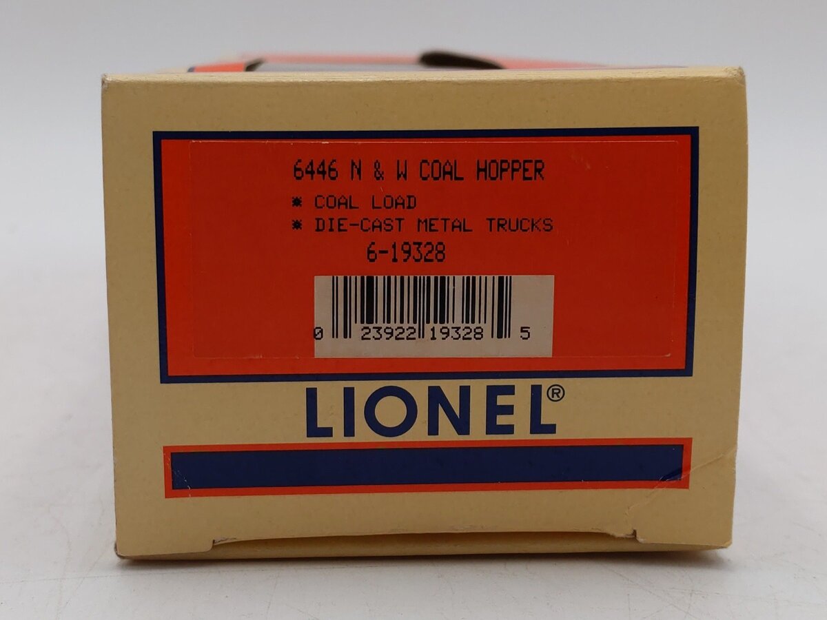 Lionel 6-19328 O Norfolk & Western 4-Bay Weathered Hopper w/Coal Load #6446-4 LN/Box
