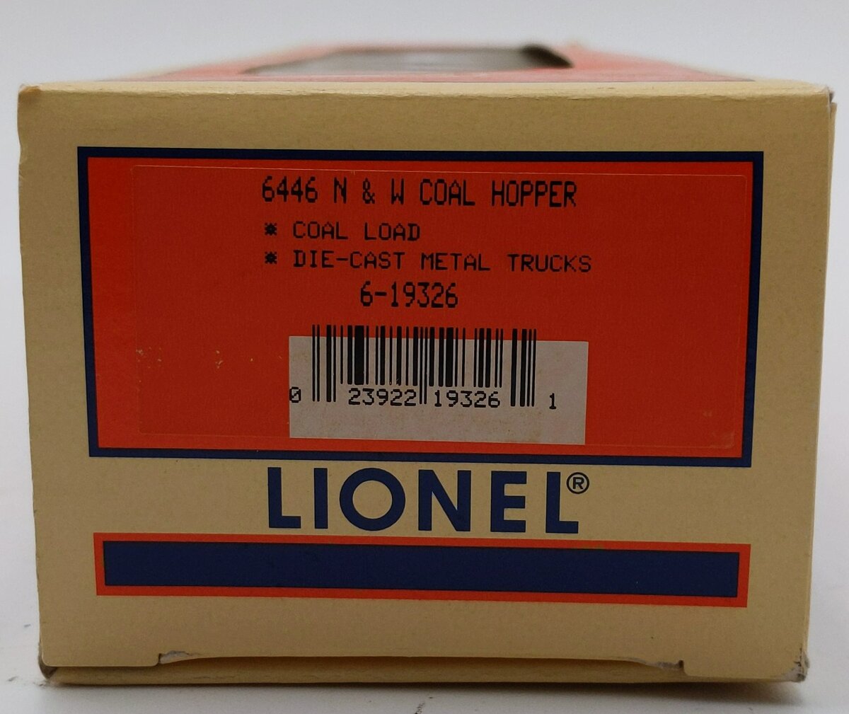 Lionel 6-19326 O N&W 4-Bay Weathered Hopper w/ Coal Load #6446-2 - Custom/Box