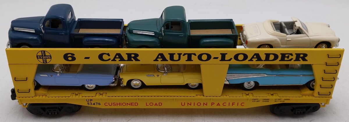 K-Line K694-2111 O Union Pacific Evans Auto Loader #53476 w/6 Diecast Cars EX/Box