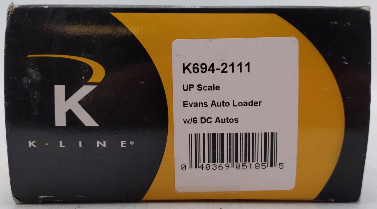 K-Line K694-2111 O Union Pacific Evans Auto Loader #53476 w/6 Diecast Cars EX/Box