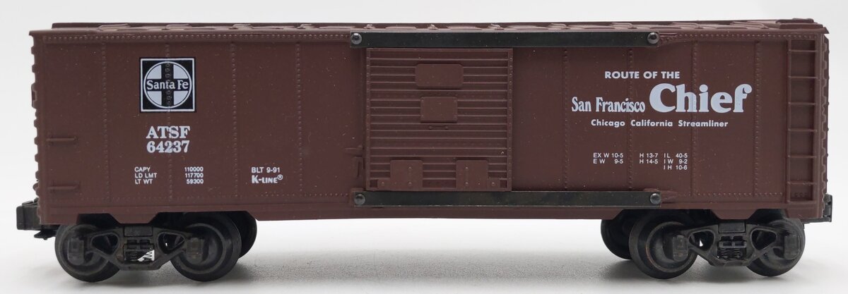 K-Line K64237 O Gauge Santa Fe Classic Boxcar #64237 EX/Box