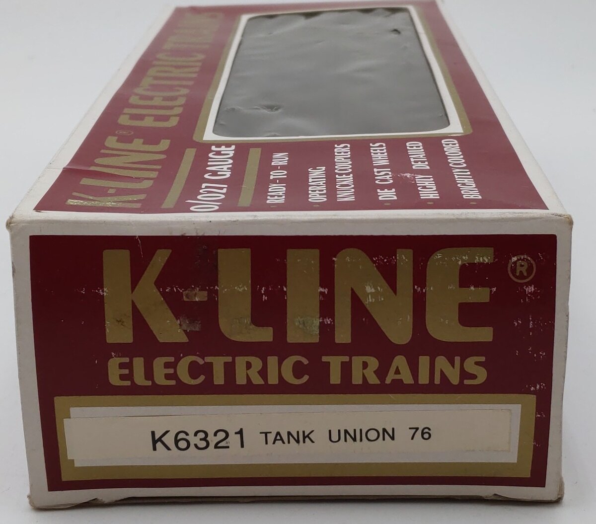 K-Line K6321 O Gauge Union 76 Single Dome Tank Car #6321 EX/Box