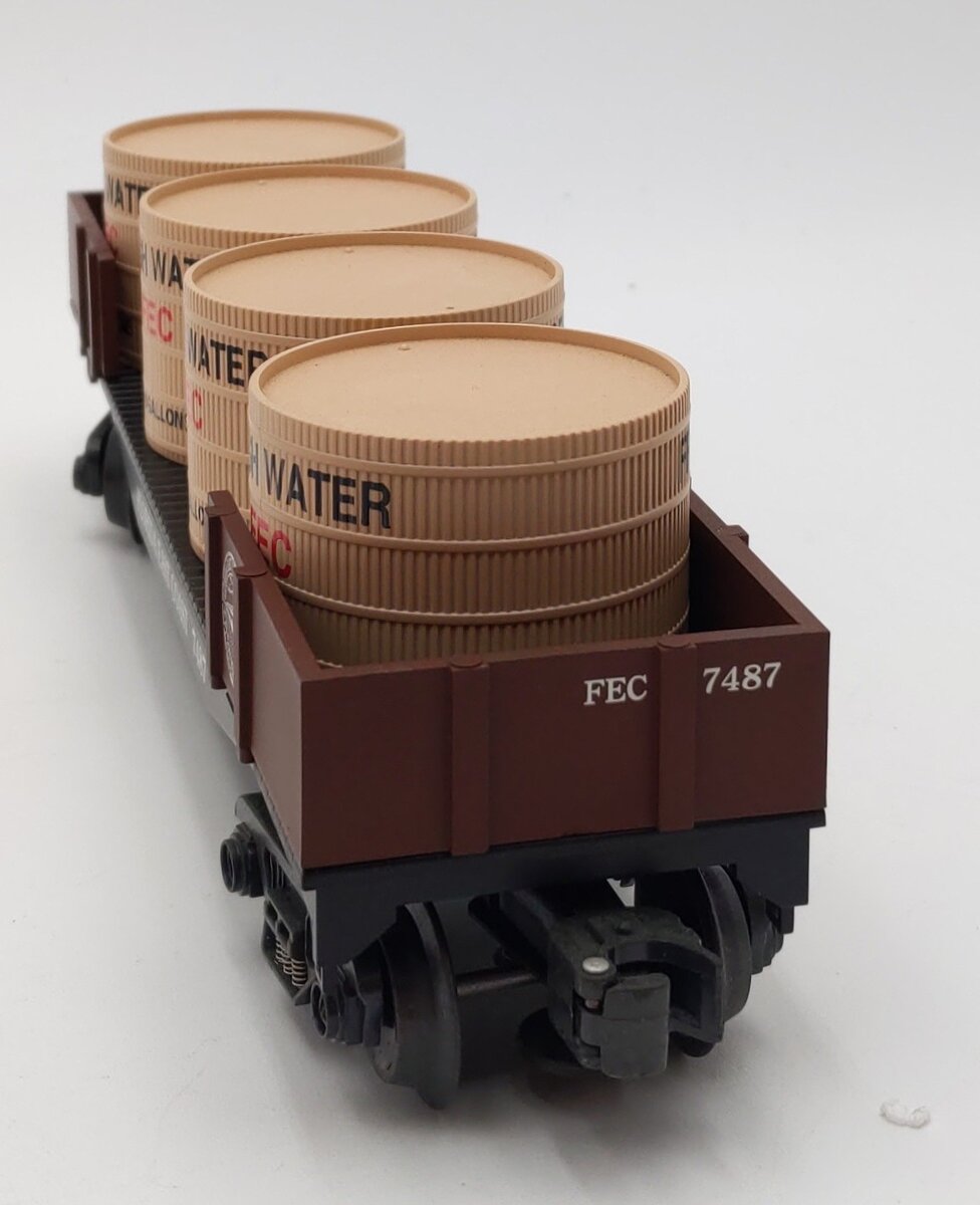 K-Line K661-1551 Florida East Coast Flat Car with 4 Vats LN/Box