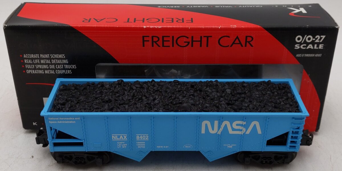 K-Line K622-8011 O Gauge NASA Hopper Car #8402 EX/Box