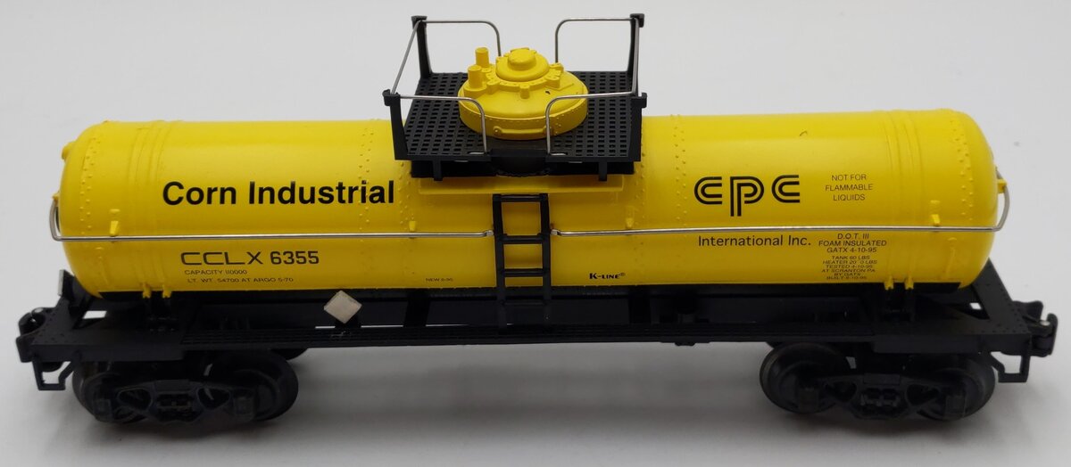 K-Line K6355 O Corn Industrial Classic Tank Car #6355 EX/Box