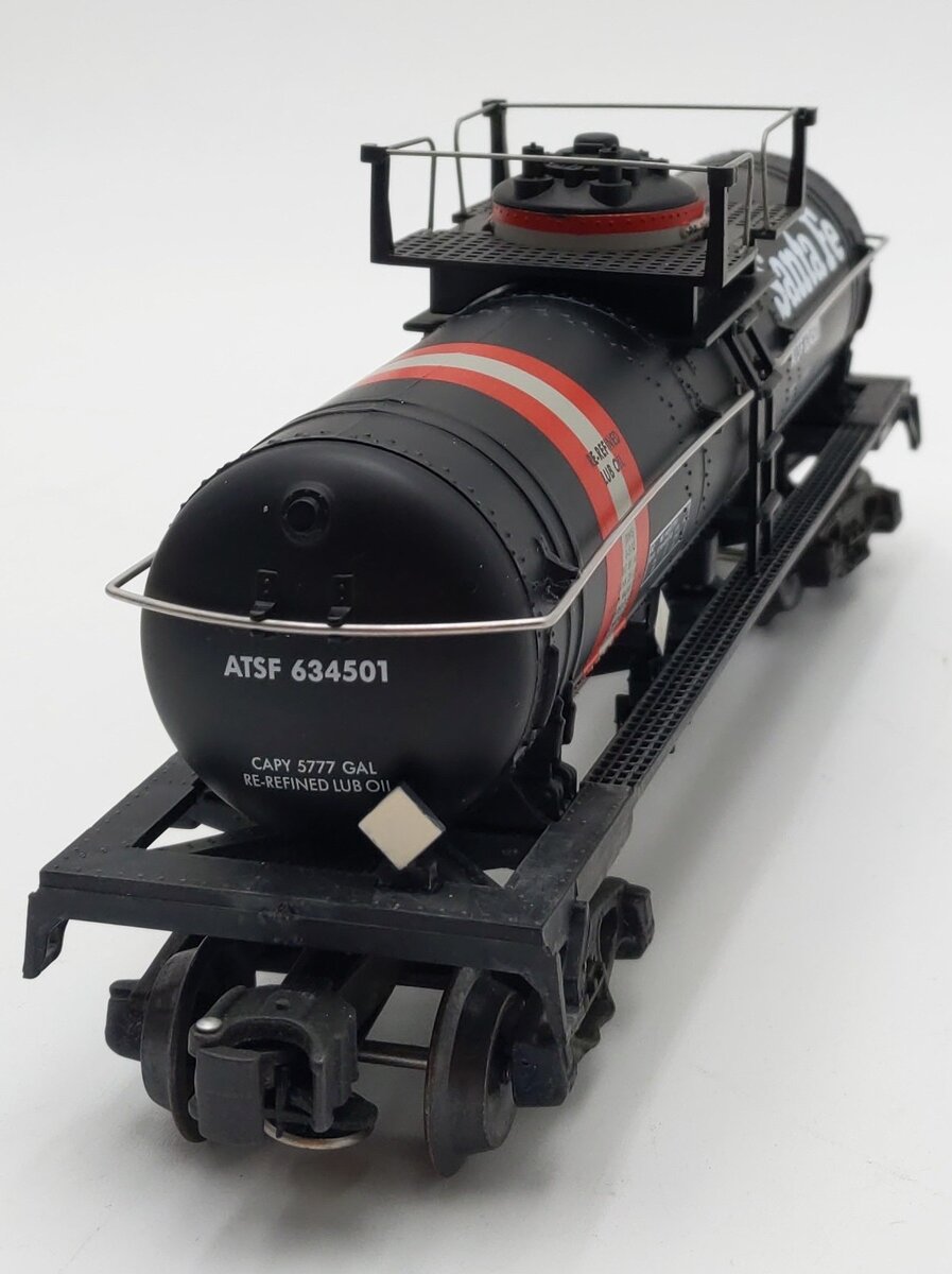 K-Line K-634501 O Gauge Santa Fe Black Single Dome Tank Car EX/Box