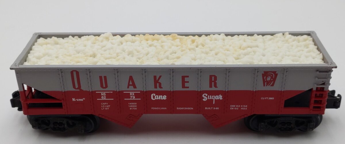 K-Line K6279 O Gauge Quaker Cane Sugar Classic Ribbed Hopper Car EX/Box