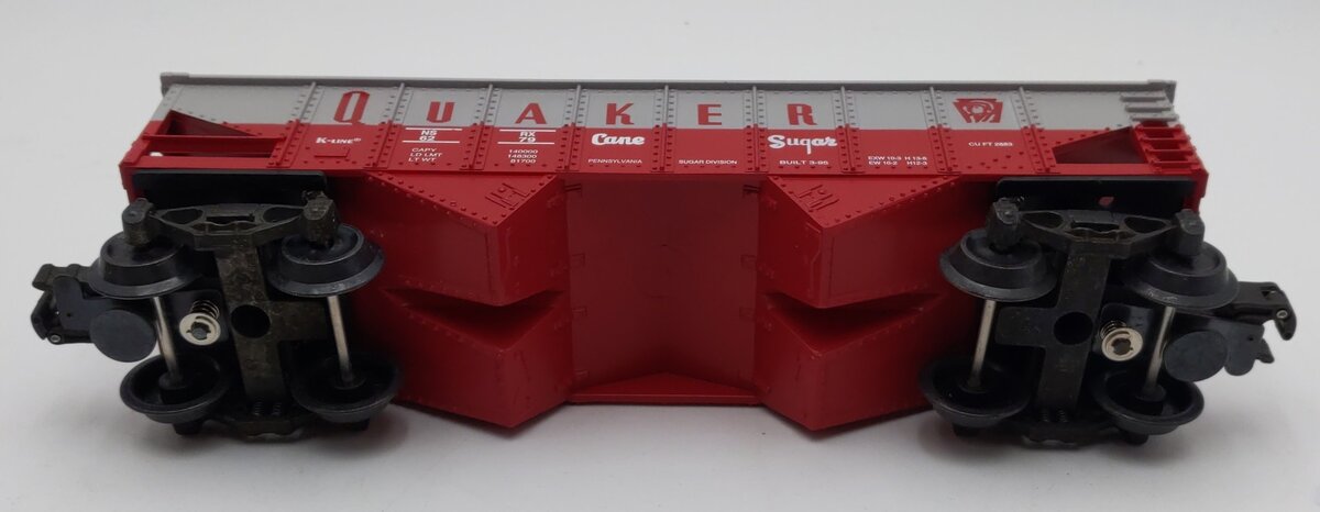 K-Line K6279 O Gauge Quaker Cane Sugar Classic Ribbed Hopper Car EX/Box