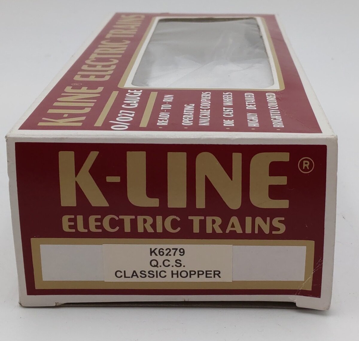 K-Line K6279 O Gauge Quaker Cane Sugar Classic Ribbed Hopper Car EX/Box