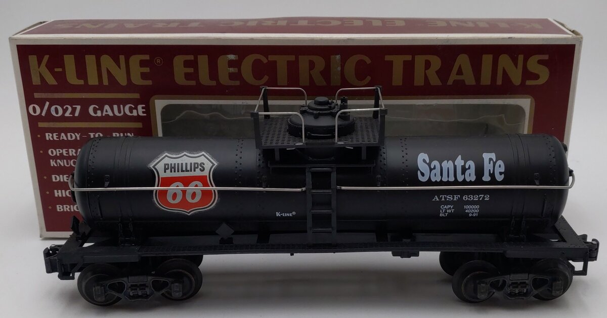 K-Line K63272 O Santa Fe Phillips 66 Single Dome Tank Car EX/Box