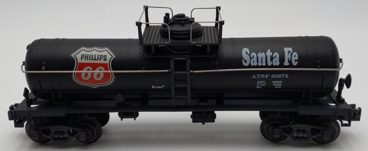 K-Line K63272 O Santa Fe Phillips 66 Single Dome Tank Car EX/Box