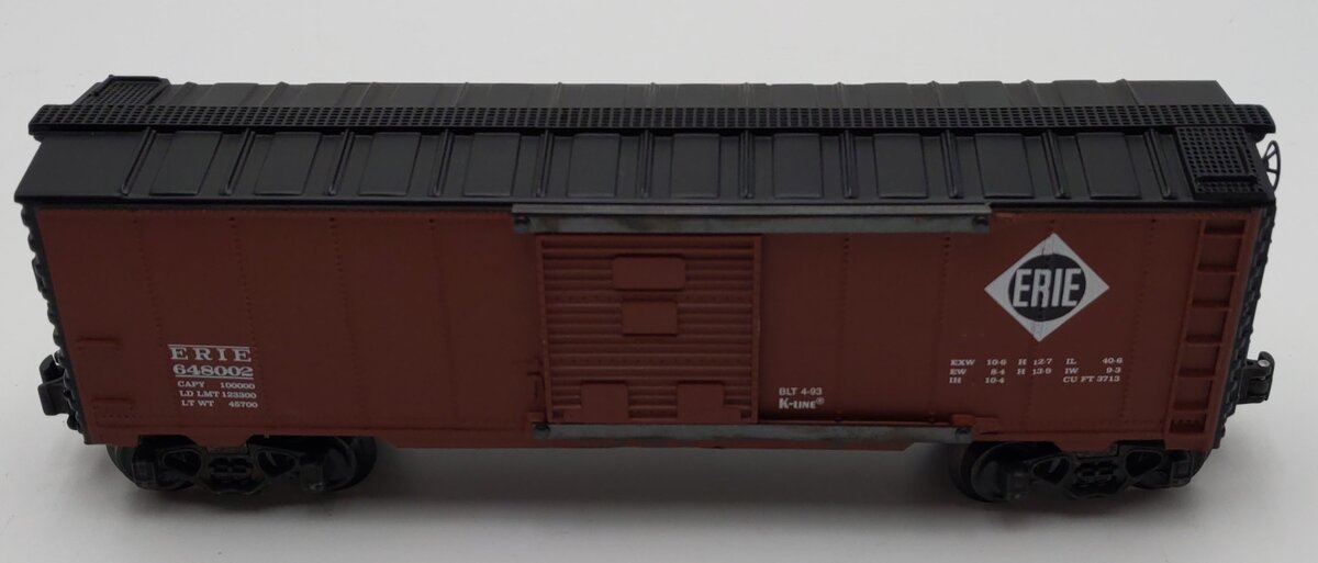 K-Line K648002 O Erie Classic Boxcar W/ Black Roof EX/Box